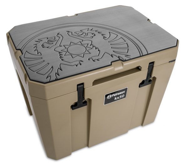 Petromax Haftauflage für Kühlbox in grau mit Drachen für kx50