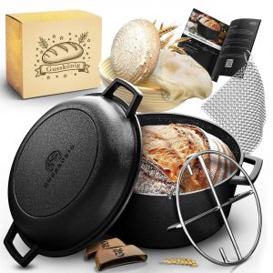 2in1 Gusseisen Brotbackform - inkl. Kochbuch & Zubehör