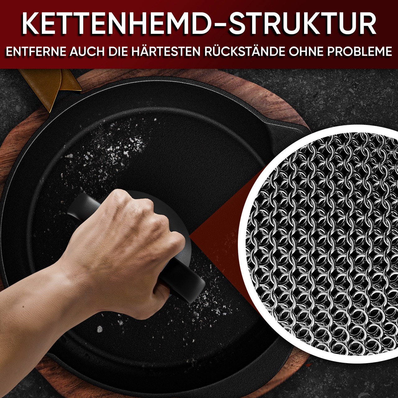 Gusseisen Ringreiniger Spülbürste – Bild 4