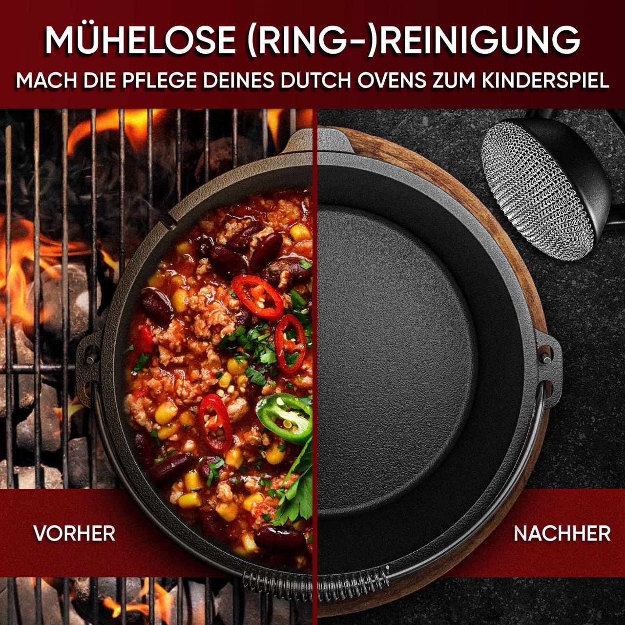 Gusseisen Ringreiniger Spülbürste – Bild 5