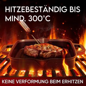 Grillpfanne mit Edelstahl Ringreiniger