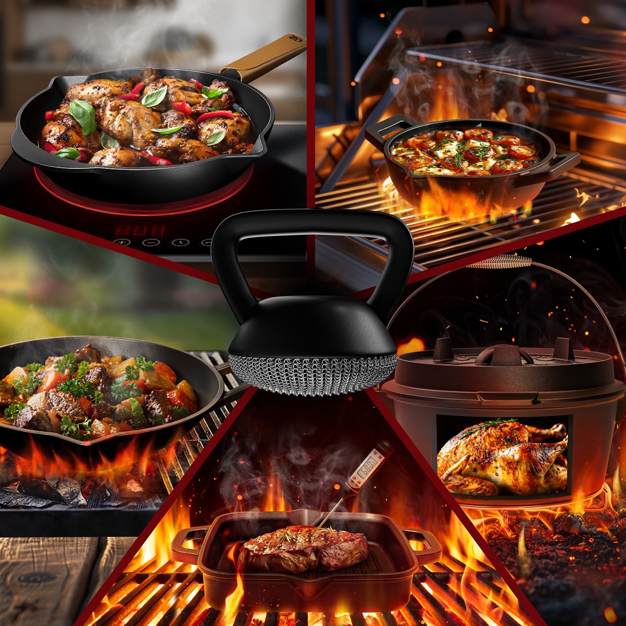 Gusseisen Ringreiniger Spülbürste – Bild 7